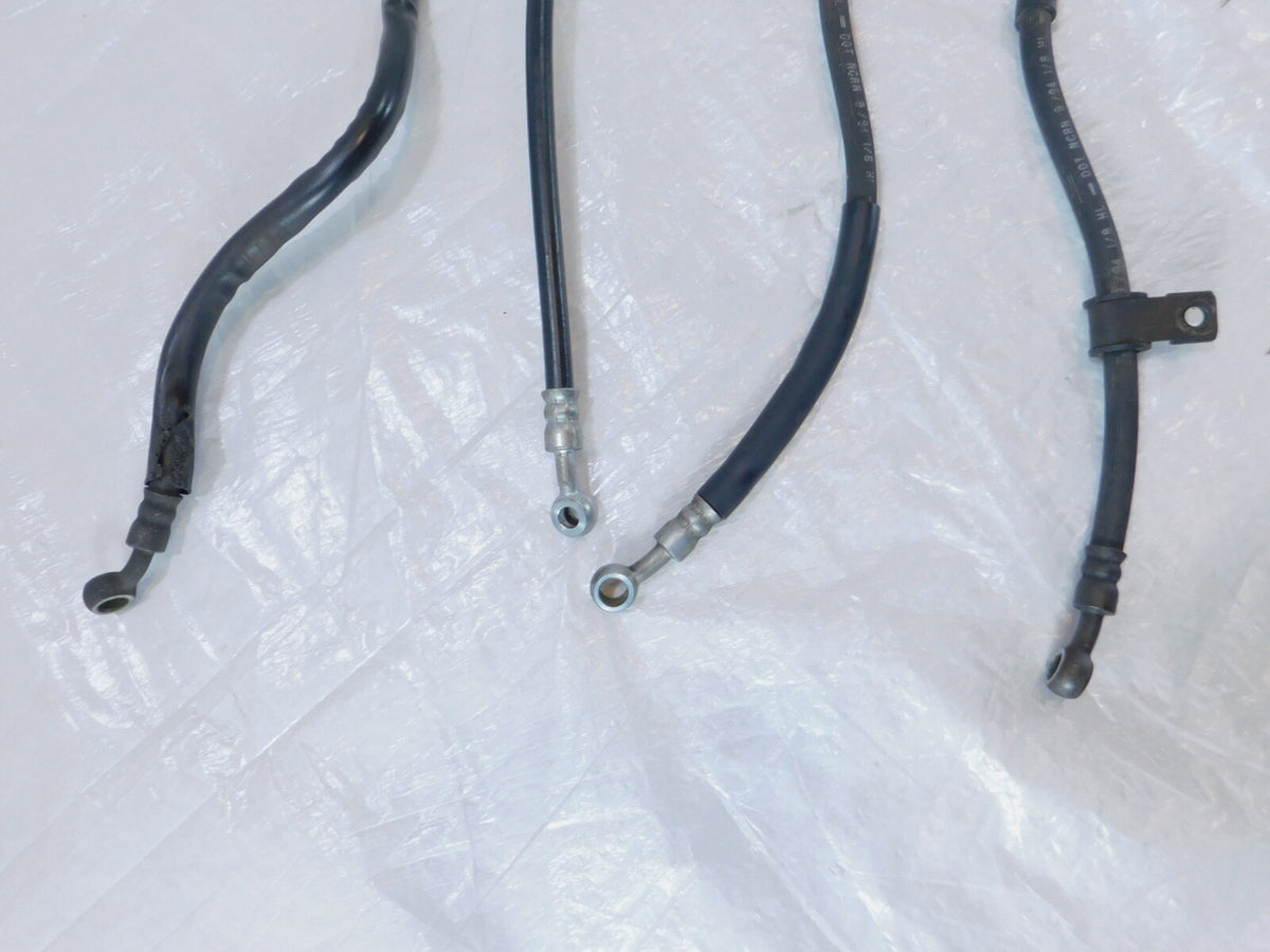 Suzuki RF600 Black Front & Rear Brake Master Cylinder to Caliper Hose Line Pipes - C3 Cycle