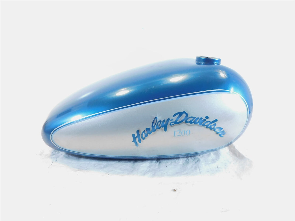 1995 Harley Davidson Sportster XLH 1200 Blue & Silver Fuel Gas Petrol Tank - C3 Cycle