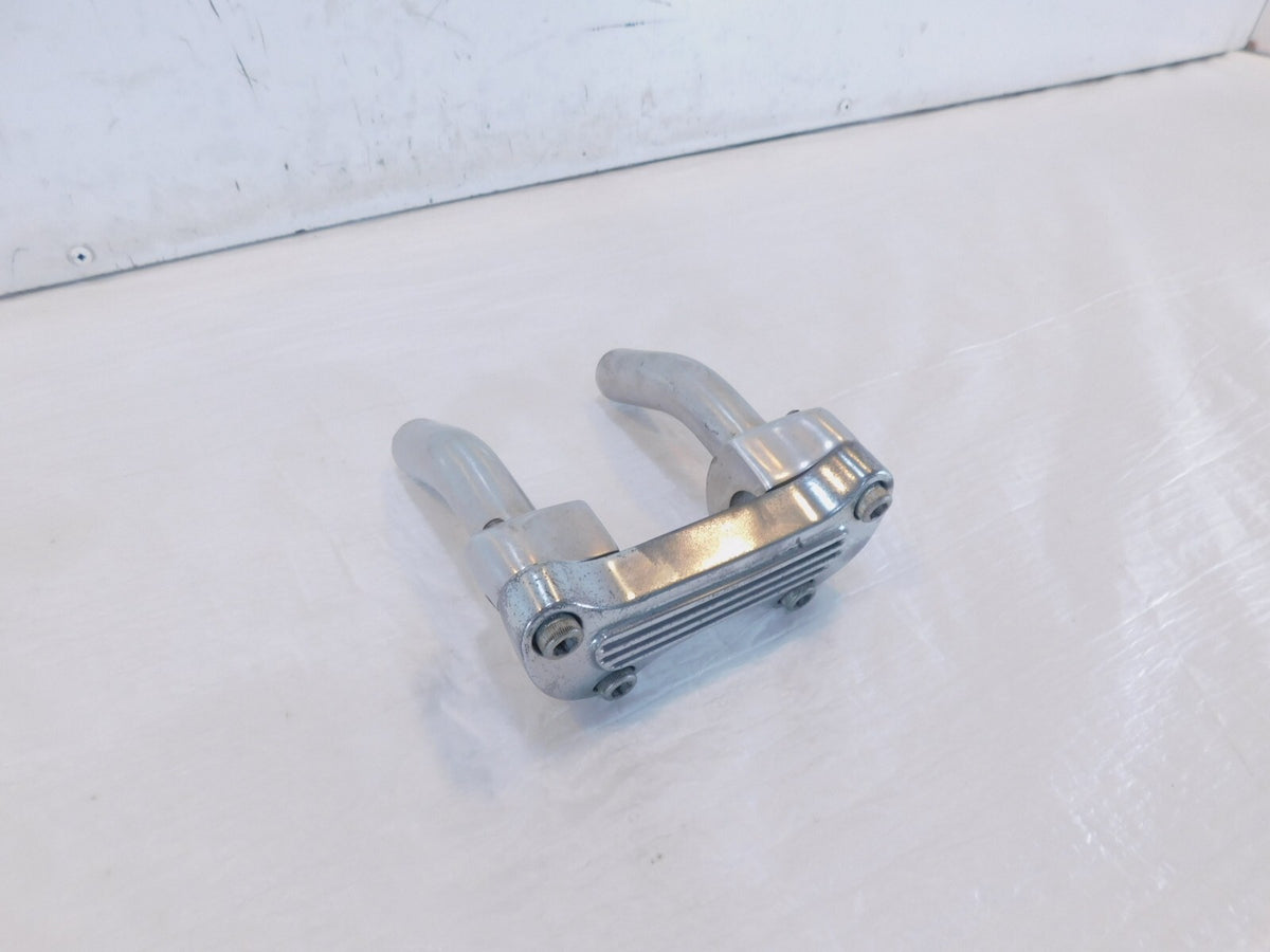 Harley Dyna Wide & Super Glide Custom Chrome Handlebar Mount Clamp Brackets - C3 Cycle