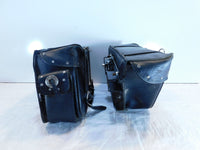 2003 Kawasaki Vulcan 1500 Aftermarket Black Left/Right Rear Storage Saddle Bags - C3 Cycle