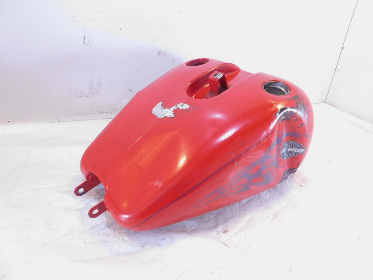 2002 Harley Davidson Dyna FXDWG Wide Glide Red Fuel Gas Petrol Tank - Dented - C3 Cycle