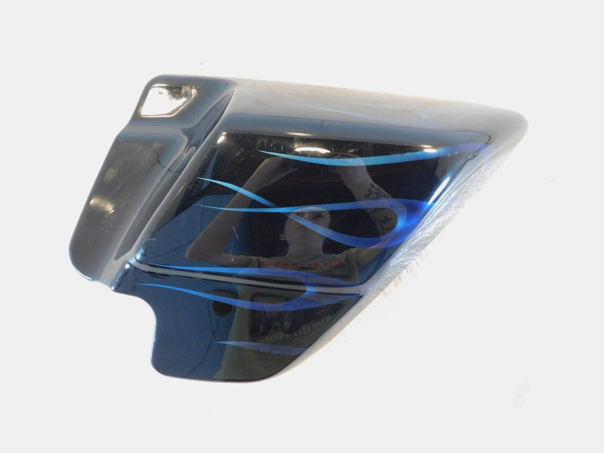 Harley Road Glide & Electra Glide Ultra Classic Right Blue Flames Side Cover - C3 Cycle