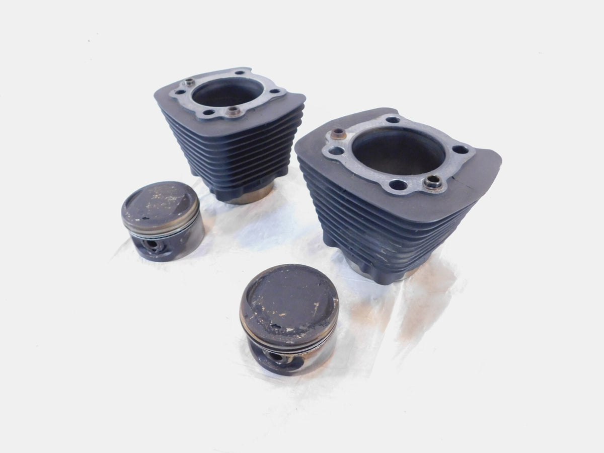 1999-2001 Buell X1 Lightning Black Front & Rear Cylinder Barrel Jugs w/ Pistons - C3 Cycle