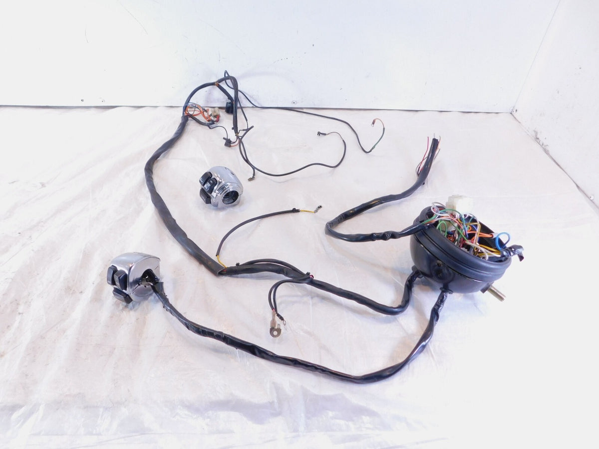 Harley Sportster 883 1100 & 1200 Wire Wiring Harness Headlight & Chrome Switches - C3 Cycle