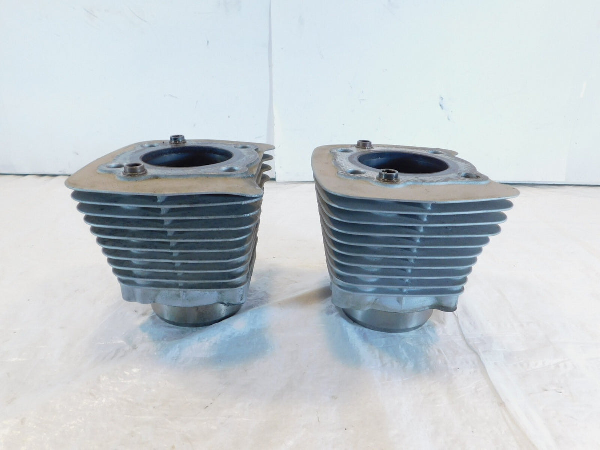 Pair Harley Davidson Sportster 883 Hugger Silver Engine Cylinder Barrel Jugs