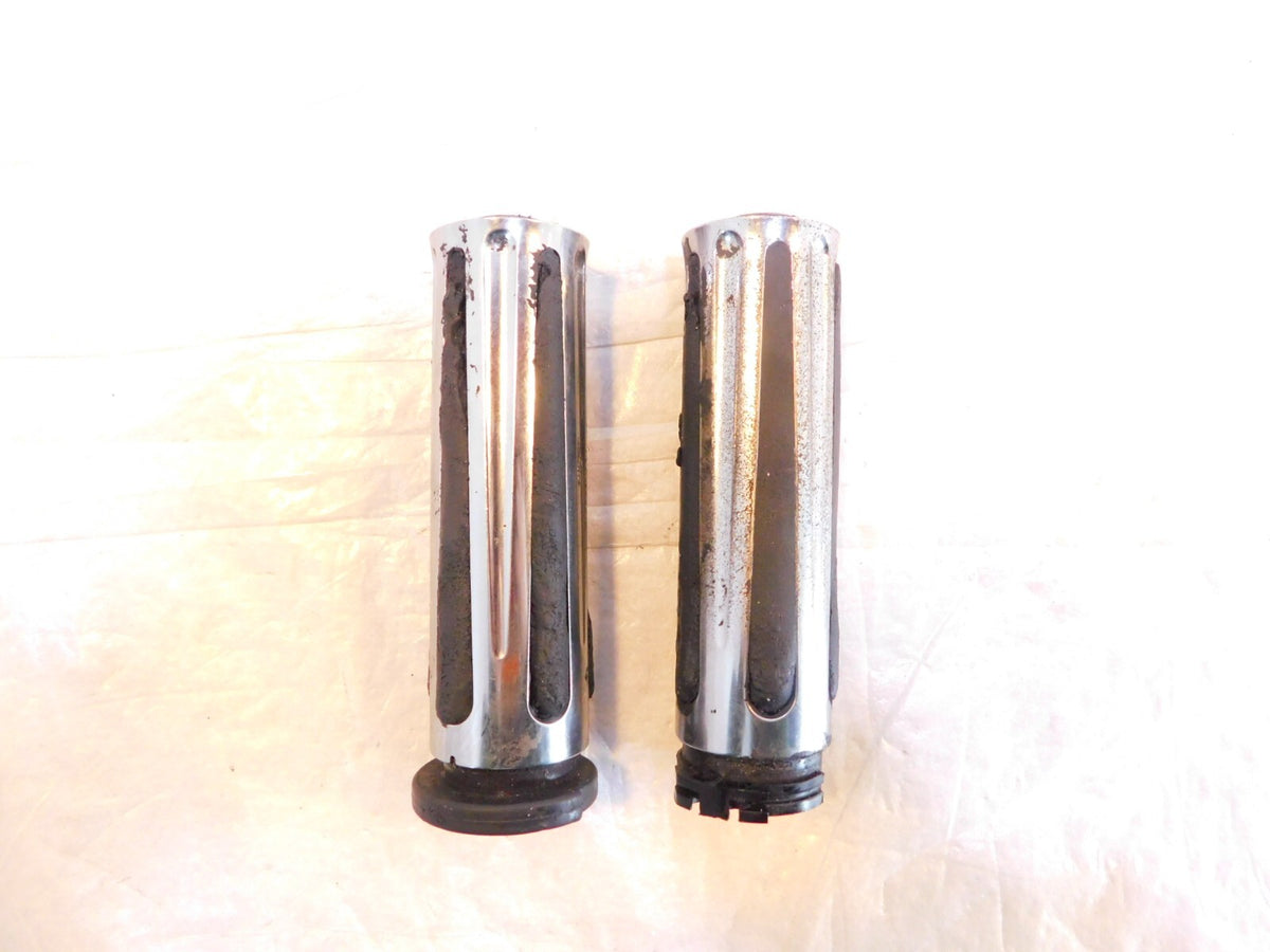 Harley Davidson Dyna Sportster Softail Chrome Left & Right Handlebar Hand Grips - C3 Cycle