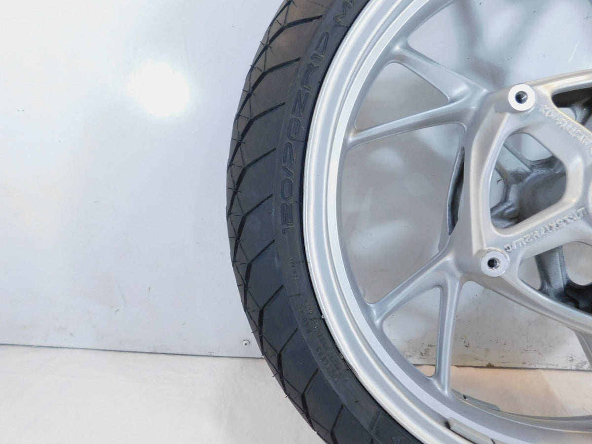 2012-2018 BMW F800 F800GT Cast Silver Front Wheel Rim & Tire 5.5 X 17 - Bent - C3 Cycle