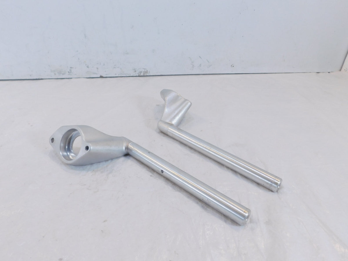 Pair Ducati Sport Touring ST2 & ST4 Silver Front Left/Right Clip-on Handlebars - C3 Cycle