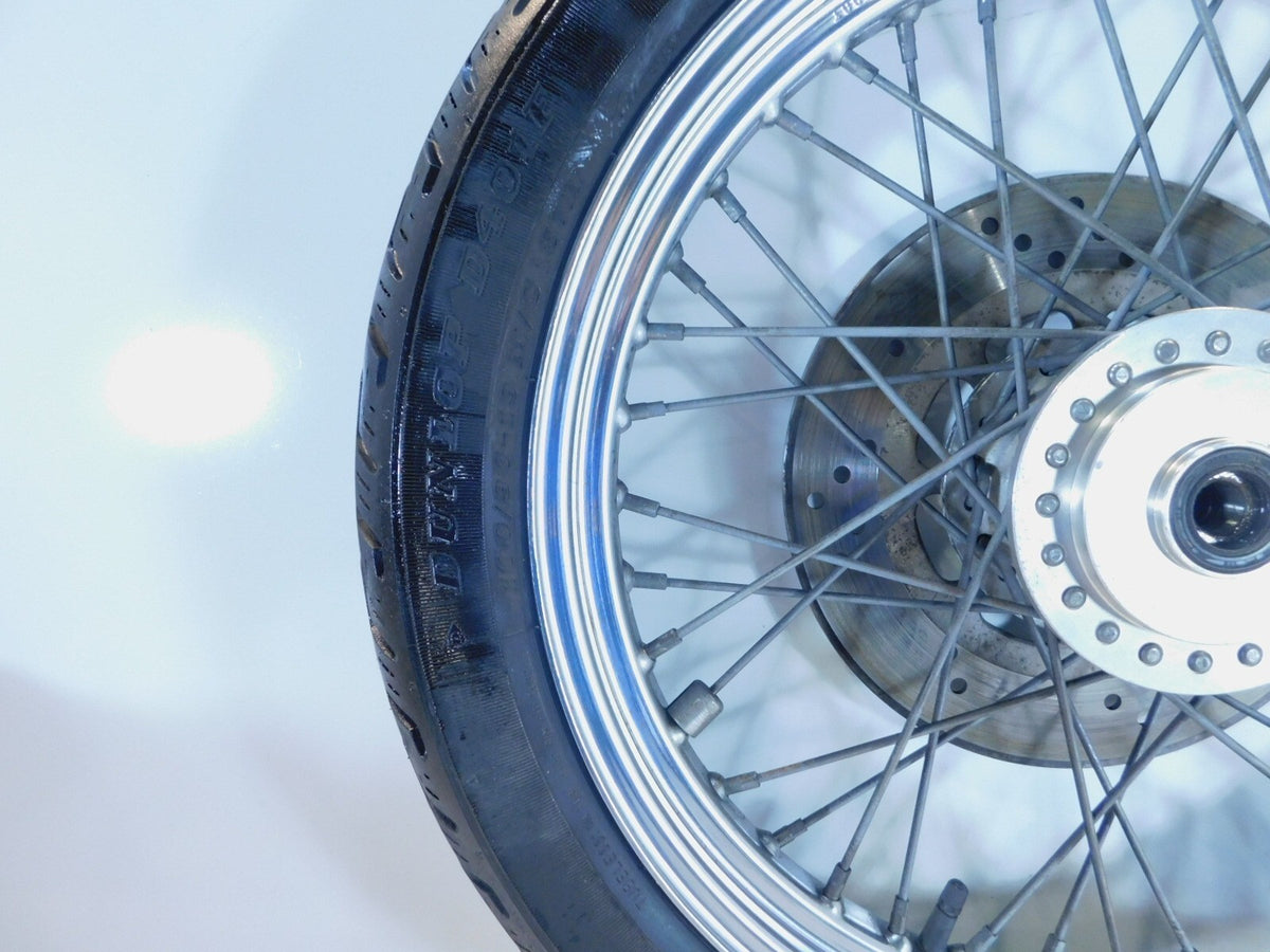 Harley Davidson XLH Sportster 883 1000 & 1200 19" Spoked Front Wheel Rim Rotor - C3 Cycle