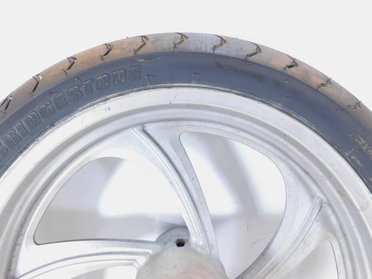 2008-2009 Victory Vision Touring Silver Cast Front Wheel Rim & Tire - Bent - C3 Cycle