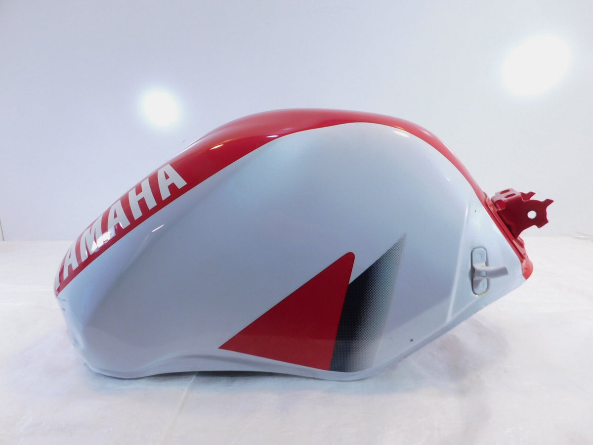 1999-2002 Yamaha YZFR6 YZF R6 Red White Gas Petrol Fuel Tank Reservoir - Dented - C3 Cycle