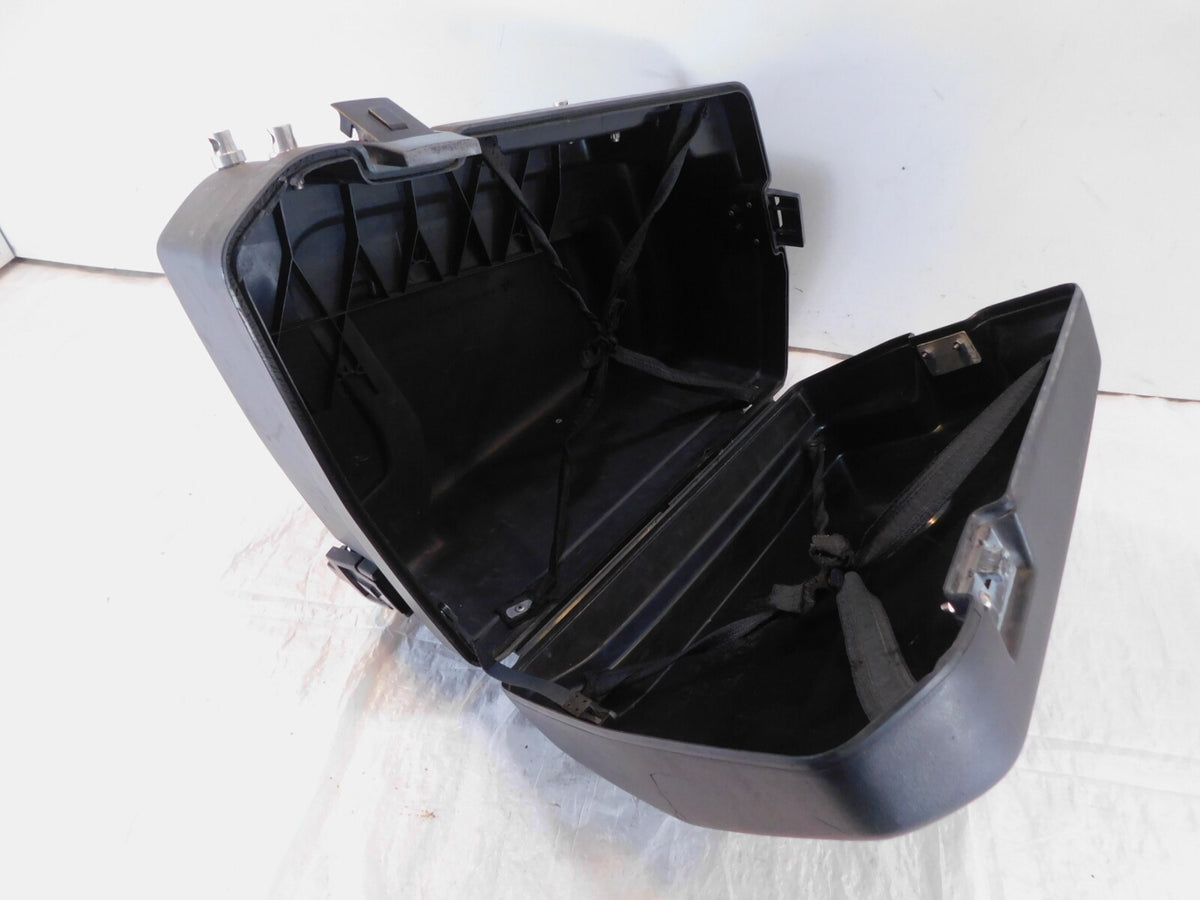 1984-1989 BMW K100RS Black Left Rear Integral Case Saddlebag Luggage Holder Box - C3 Cycle