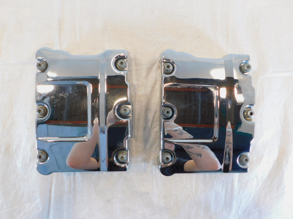 Harley Davidson Touring Dyna & Softail Chrome Cylinder Head Rocker Boxes - C3 Cycle