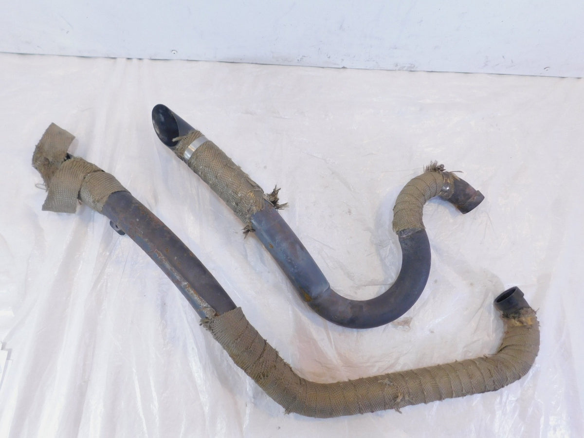 2006-2010 Victory Kingpin Black Dual Front & Rear Exhaust Header & Muffler Pipes - C3 Cycle