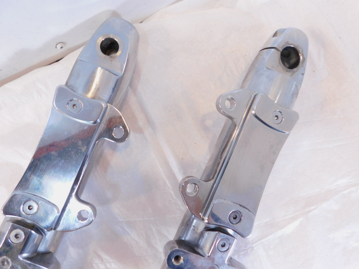 2002 American IronHorse Texas Chopper Left & Right Front Fork Leg Shocks - Bent - C3 Cycle