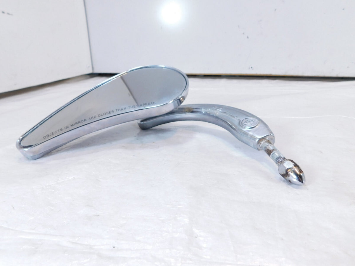 Harley FXR & Softail & Dyna & Sportster Rain Drop Left Chrome Rear View Mirror - C3 Cycle