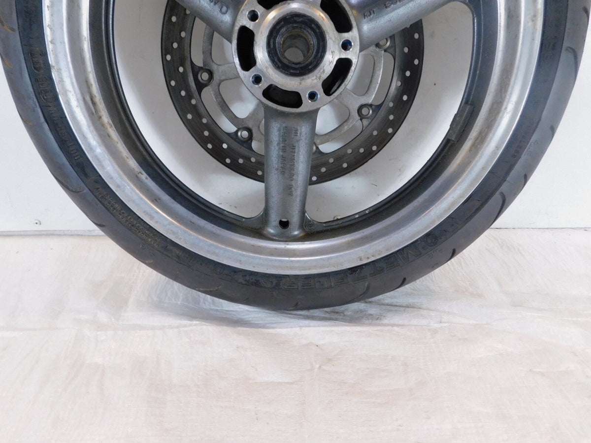 1996-1999 Suzuki GSX-R600 GSXR750 GSX-R750 Gray Front Wheel Rim & Brake Rotor - C3 Cycle