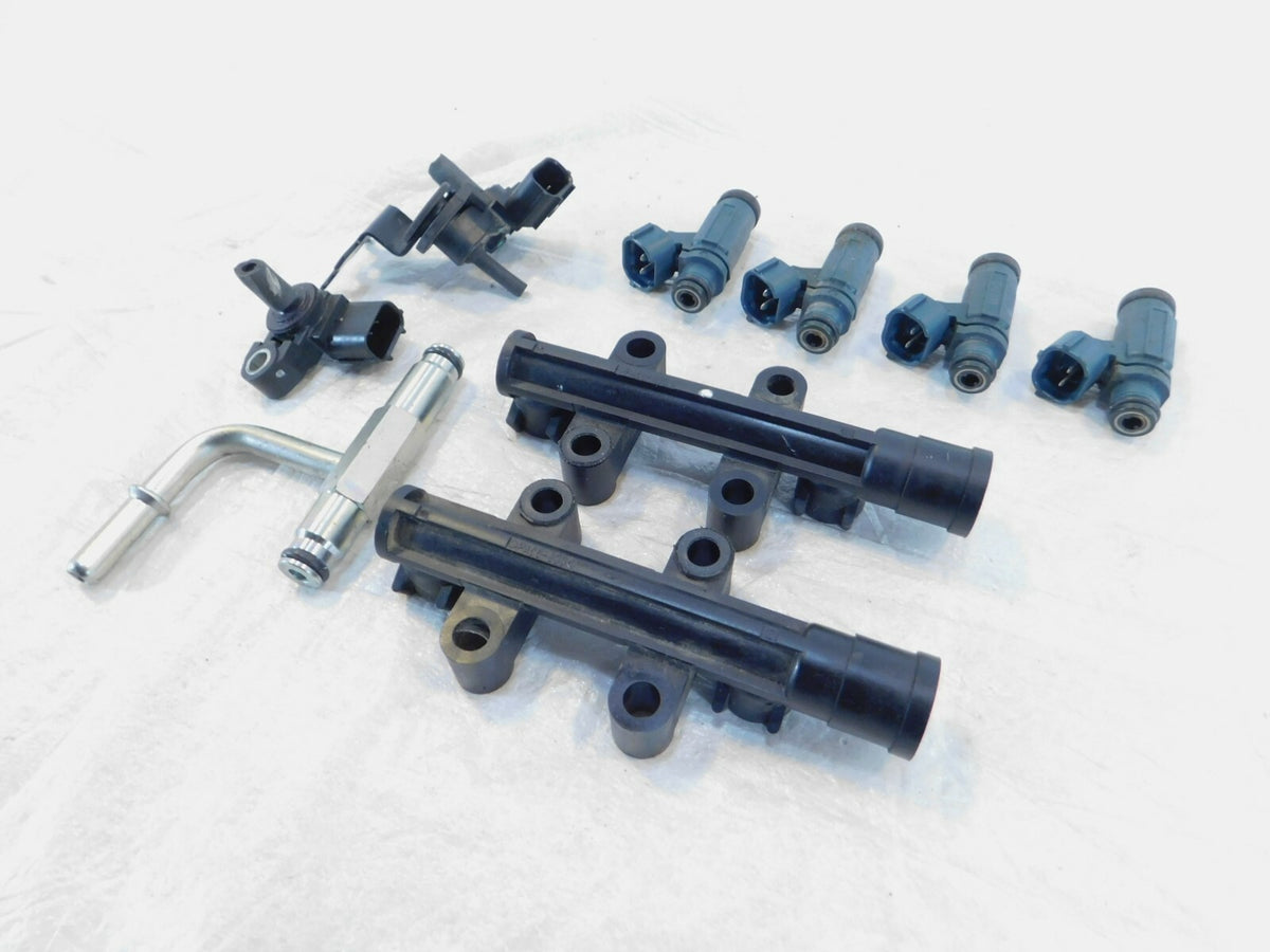 2016 Kawasaki Z800 ZR800 Intake Throttle Body Fuel Injectors Rail Pipe & Sensors - C3 Cycle