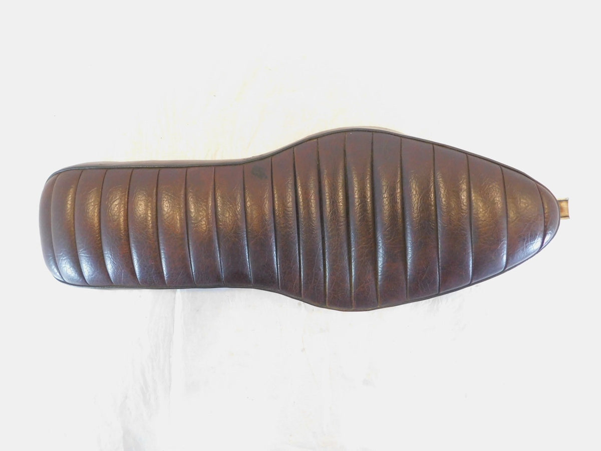 1957-1978 Harley Davidson Sportster 900 & 1000 Brown Leather Front & Rear Seat - C3 Cycle