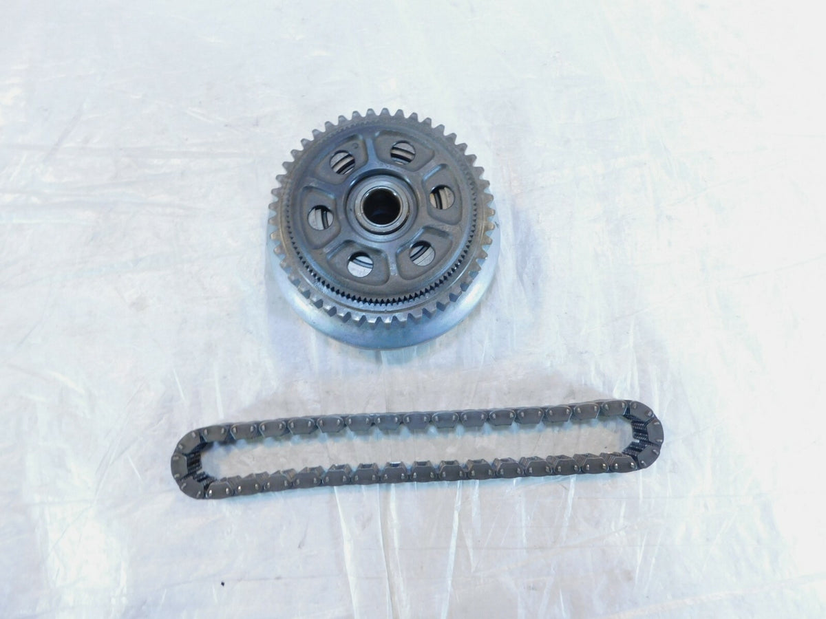 1978-1979 Yamaha XS750 XS750S Special Clutch Basket Hub w/ Plates & Drive Chain - C3 Cycle