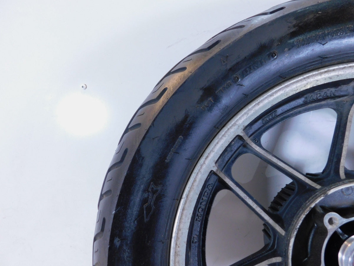 Honda CB650 CB650SC Nighthawk 650 Black Spoked Rear Wheel Rim & Tire 3" x 16" - C3 Cycle
