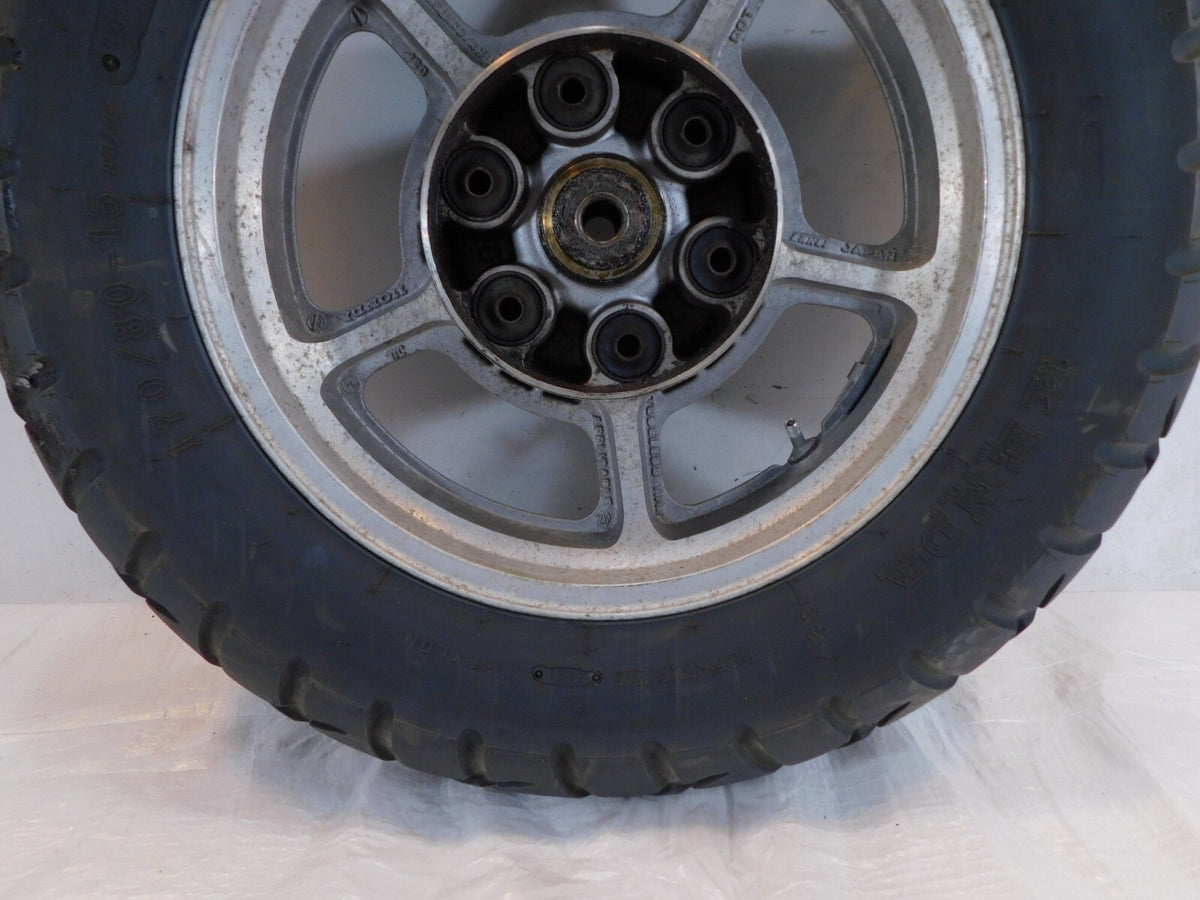 Honda VT1100 VT1100C Spirit Shadow 1100 Silver Cast Rear Spoked Wheel Rim & Tire - C3 Cycle
