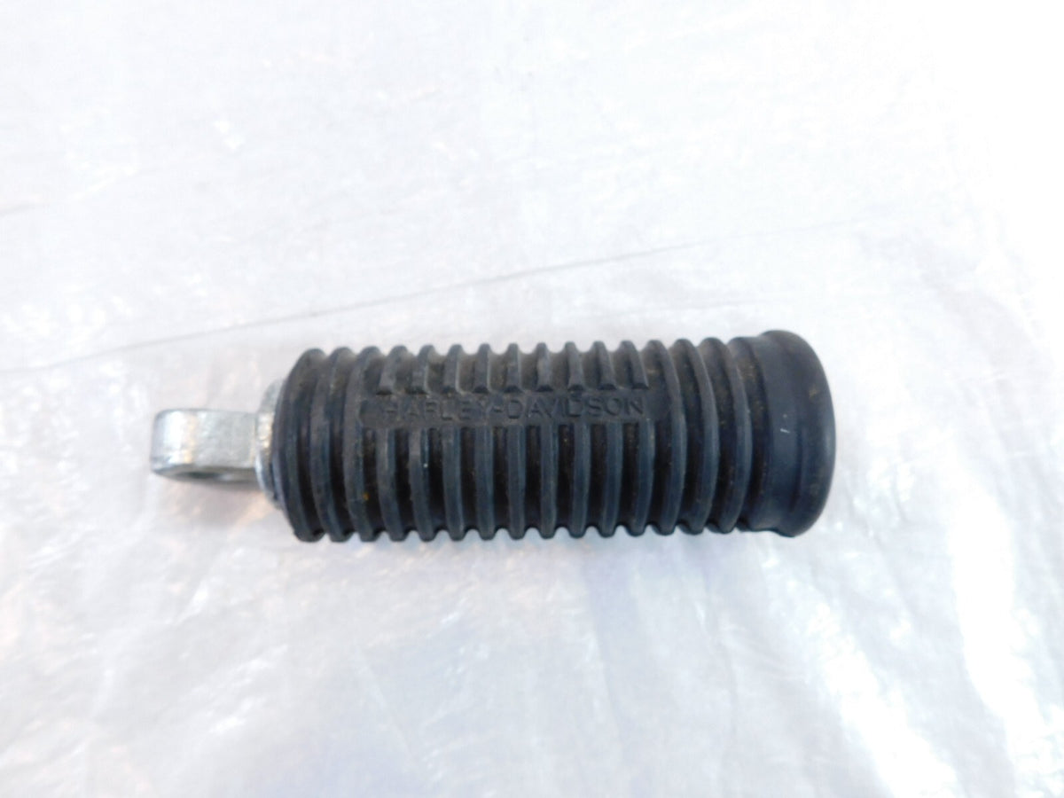 Harley Touring FXR Dyna Sportster & Softail Single Black Rubber Footpeg Footrest - C3 Cycle
