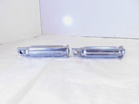 Pair Harley FXR Dyna Sportster & Softail Left Right Chrome Footpeg Footrests - C3 Cycle