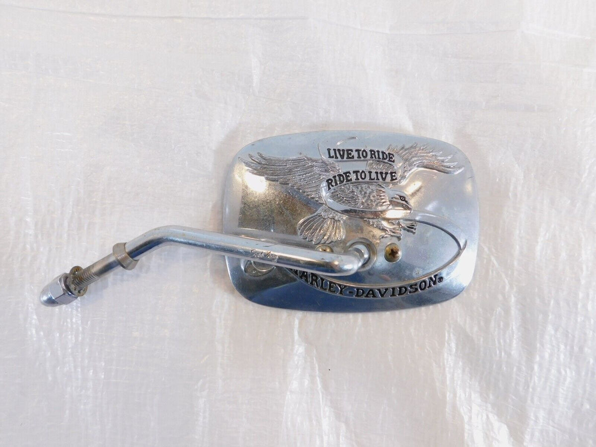 Harley Dyna Sportster Softail Ride To Live Front Left Chrome Rear View Mirror