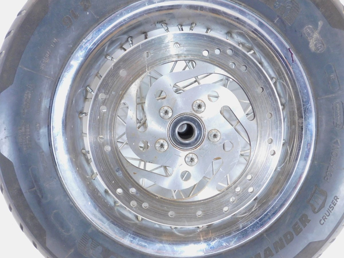 Harley Davidson Sportster 883 & 1200 Laced Rear Chrome Wheel Rim Tire & Rotor - C3 Cycle