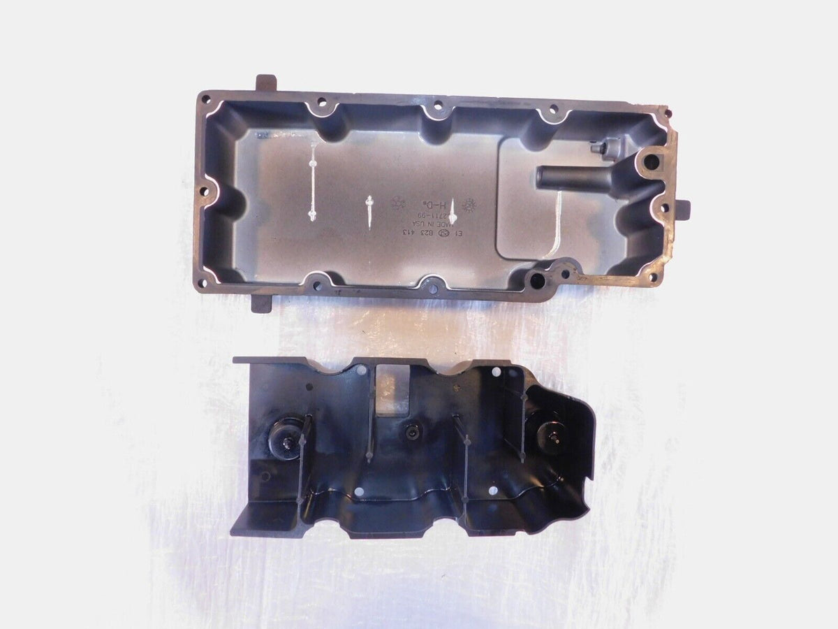 Harley Transmission Road King Street Electra Glide Black Oil Pan Tray  w/ Baffle