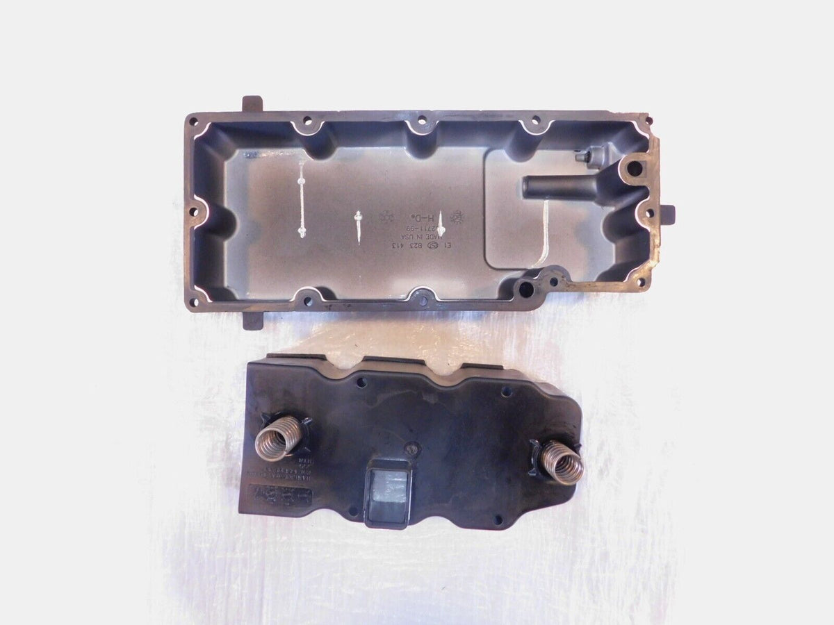 Harley Transmission Road King Street Electra Glide Black Oil Pan Tray  w/ Baffle