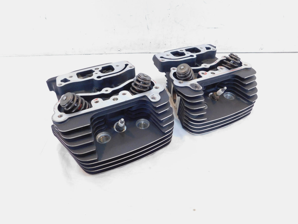 2010-2016 Harley Davidson Road King Street & Electra Glide Black Cylinder Heads - C3 Cycle