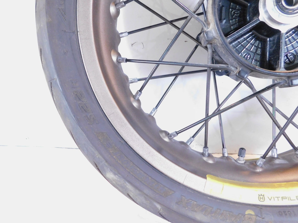 18-19 Husqvarna Vitpilen Svartpilen 401 CKD Laced Rear Wheel Rim & Tire - Bent - C3 Cycle