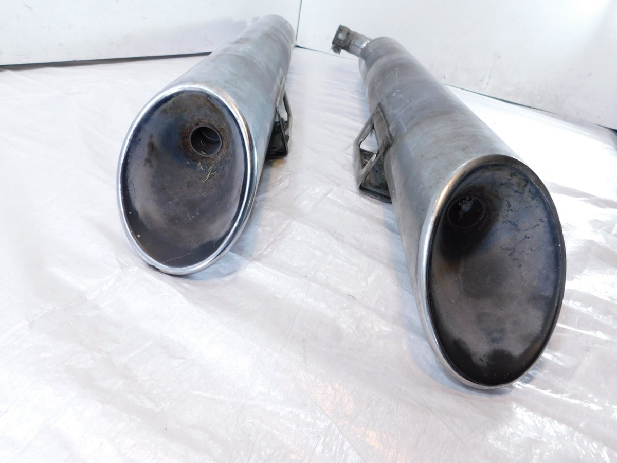 Triumph Rocket III 3 Touring Black Rear Left/Right Exhaust System Muffler Pipes - C3 Cycle