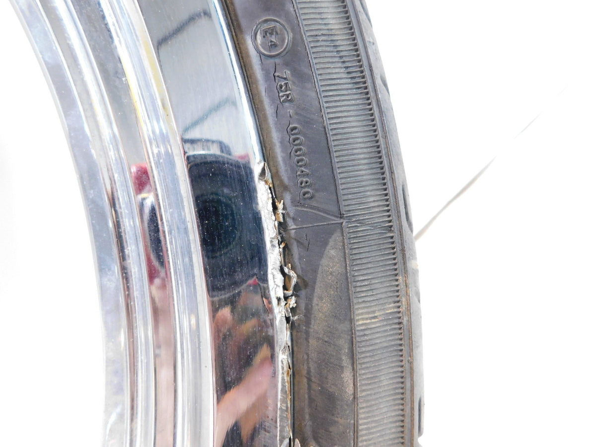 Harley Davidson Softail Deuce Thunderstar Chrome Front Wheel Rim & Tire - Bent - C3 Cycle