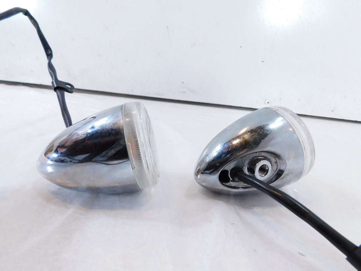 Pair Triumph Rocket III 3 Touring Rear Flasher Turn Signal Indicator Lights - C3 Cycle
