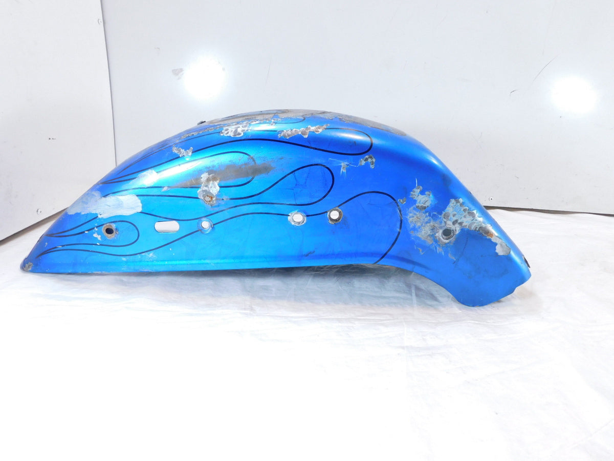 Harley Davidson Softail FXSTD Deuce Blue w/ Flames Rear Wheel Cover Fender - C3 Cycle