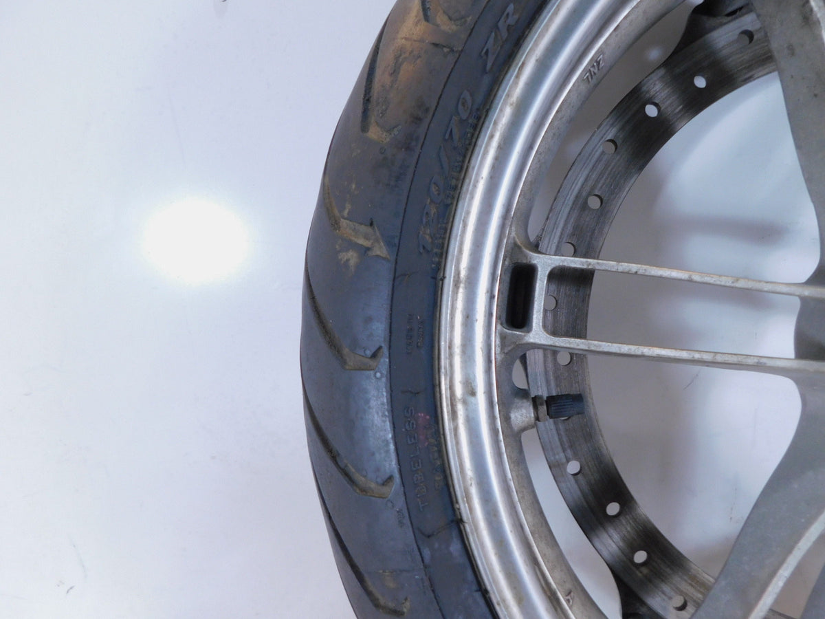 Buell XB XB9R XB12R Firebolt & Lightning Silver Front Wheel Rim Rotor & Tire - C3 Cycle