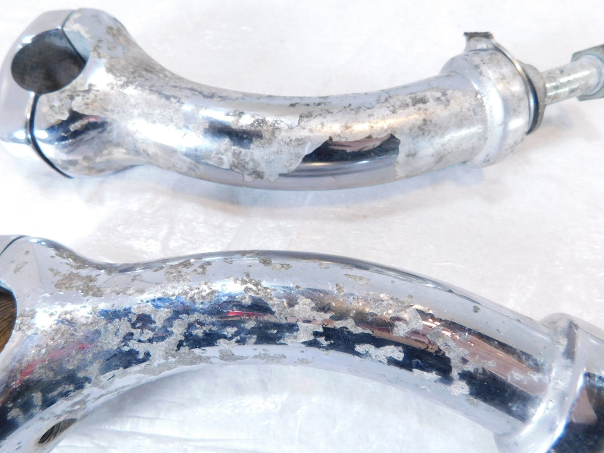 Harley Davidson Softail FXSTD Deuce Chrome Handlebar Riser Clamp Mount Brackets - C3 Cycle
