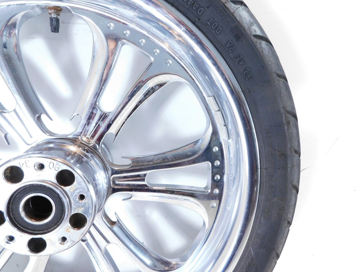 Harley Davidson Electra Road & Street Glide Chrome 18" Front Wheel Rim & Tire - C3 Cycle