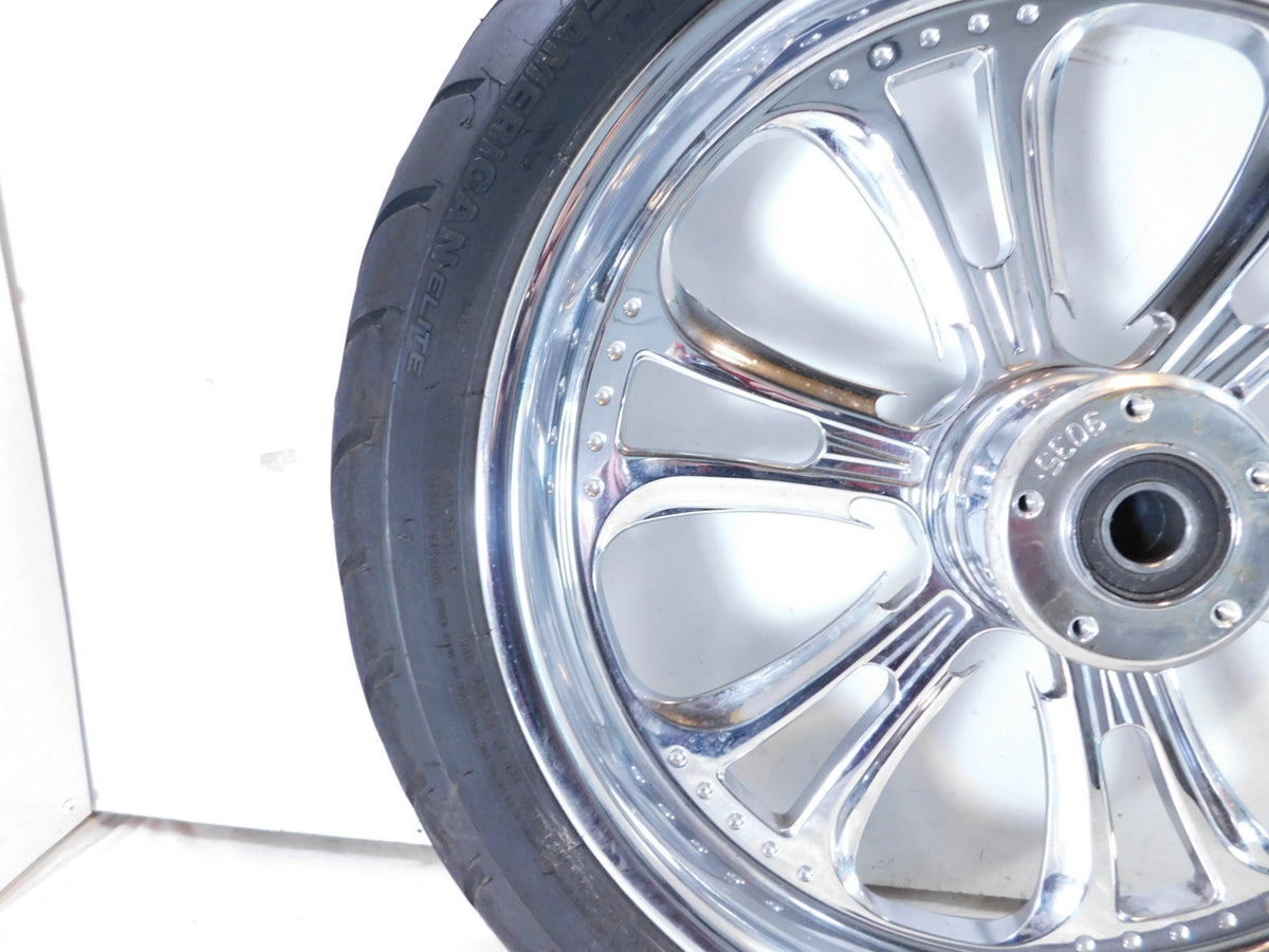 Harley Davidson Electra Road & Street Glide Chrome 18" Front Wheel Rim & Tire - C3 Cycle
