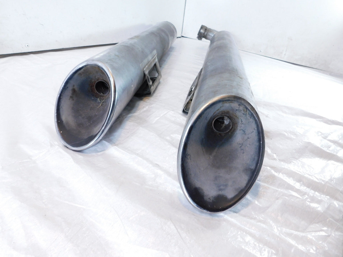 Triumph Rocket III 3 Touring Black Rear Left/Right Exhaust System Muffler Pipes - C3 Cycle