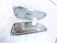 Pair Triumph Rocket III 3 Touring Chrome Rear Pillion Foot Control Cover Panels - C3 Cycle