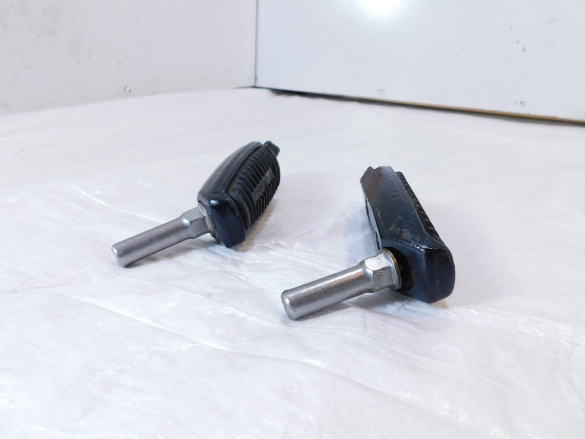 Harley Sportster 1200 Nightster & Iron V-Rod Black Footpeg Footrests & Wear Pegs - C3 Cycle