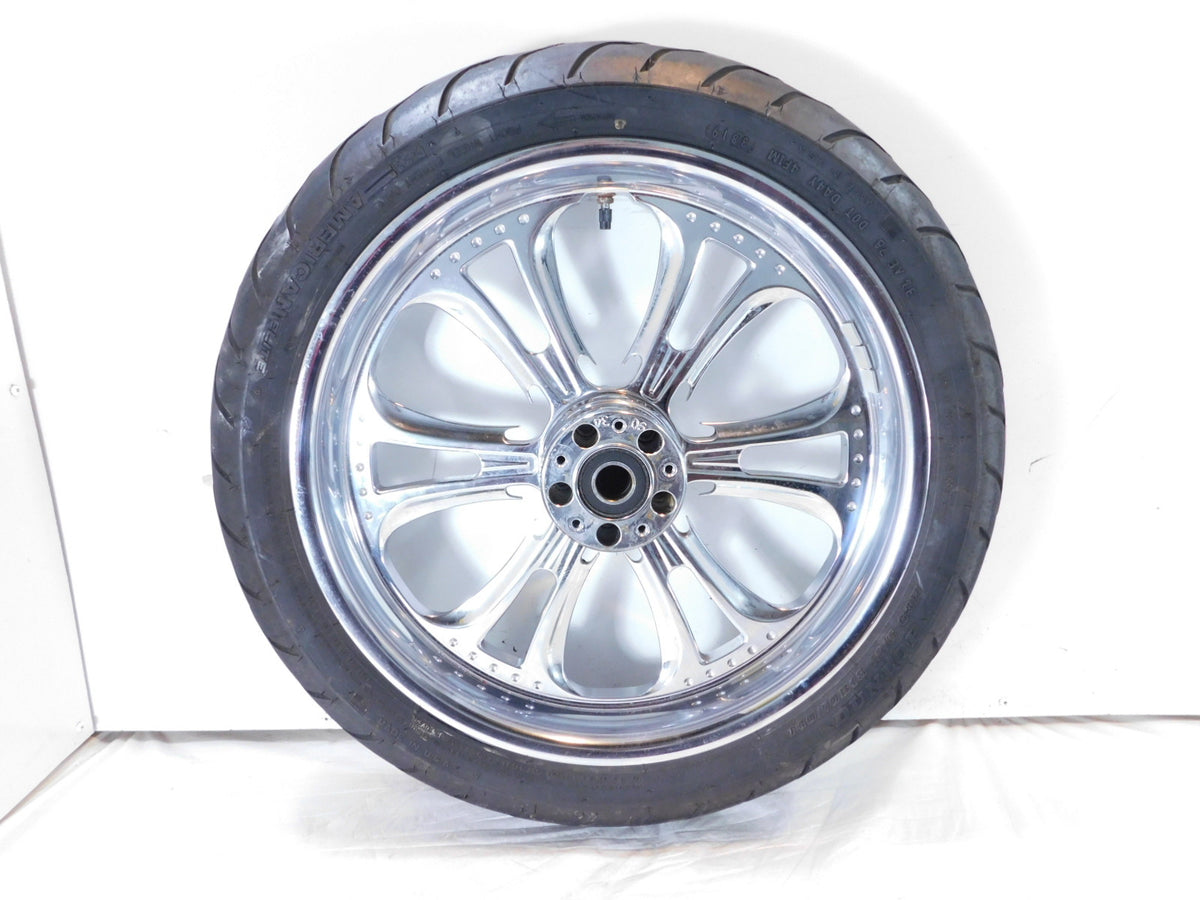 Harley Davidson Electra Road & Street Glide Chrome 18" Front Wheel Rim & Tire - C3 Cycle