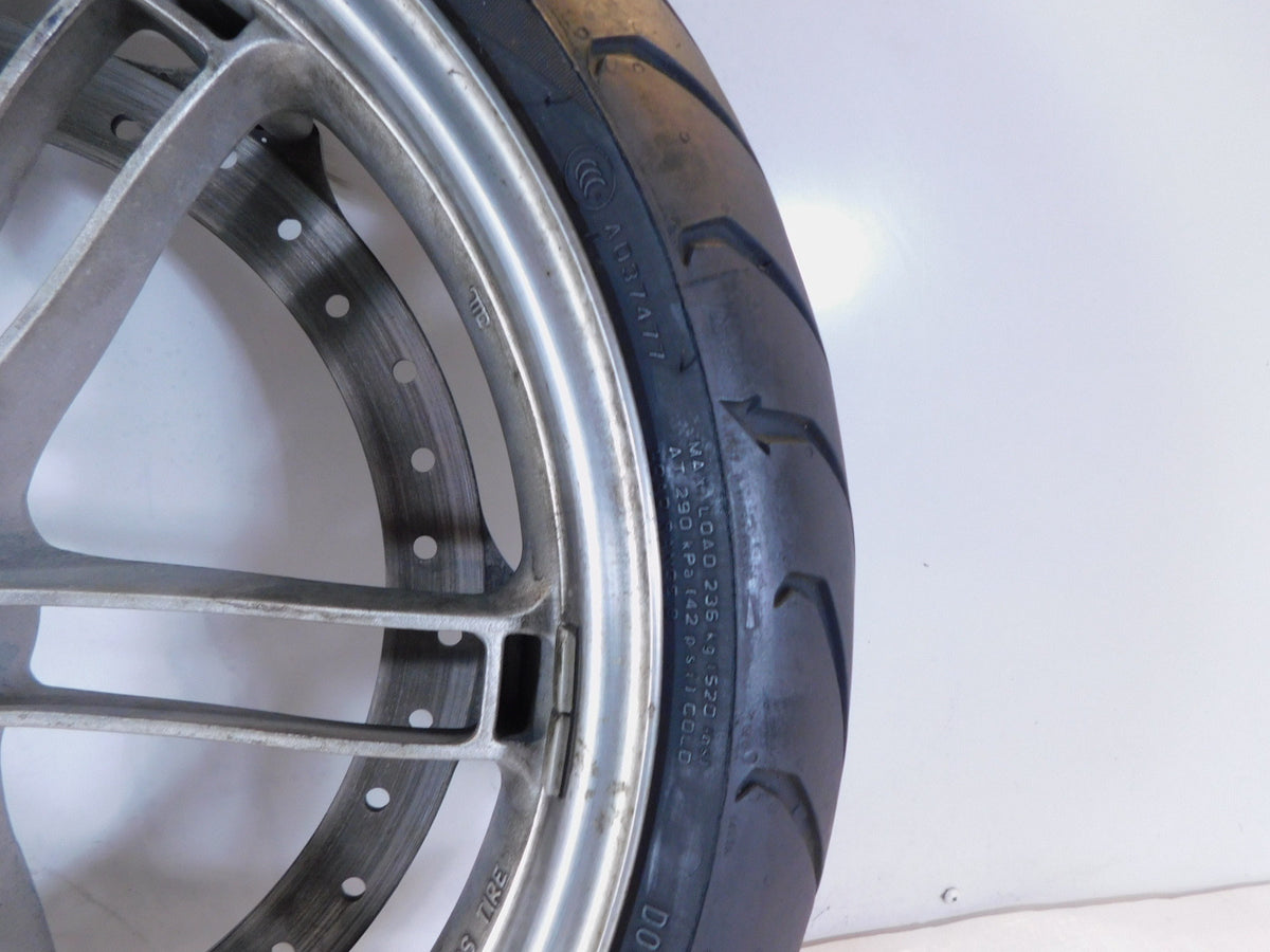 Buell XB XB9R XB12R Firebolt & Lightning Silver Front Wheel Rim Rotor & Tire - C3 Cycle
