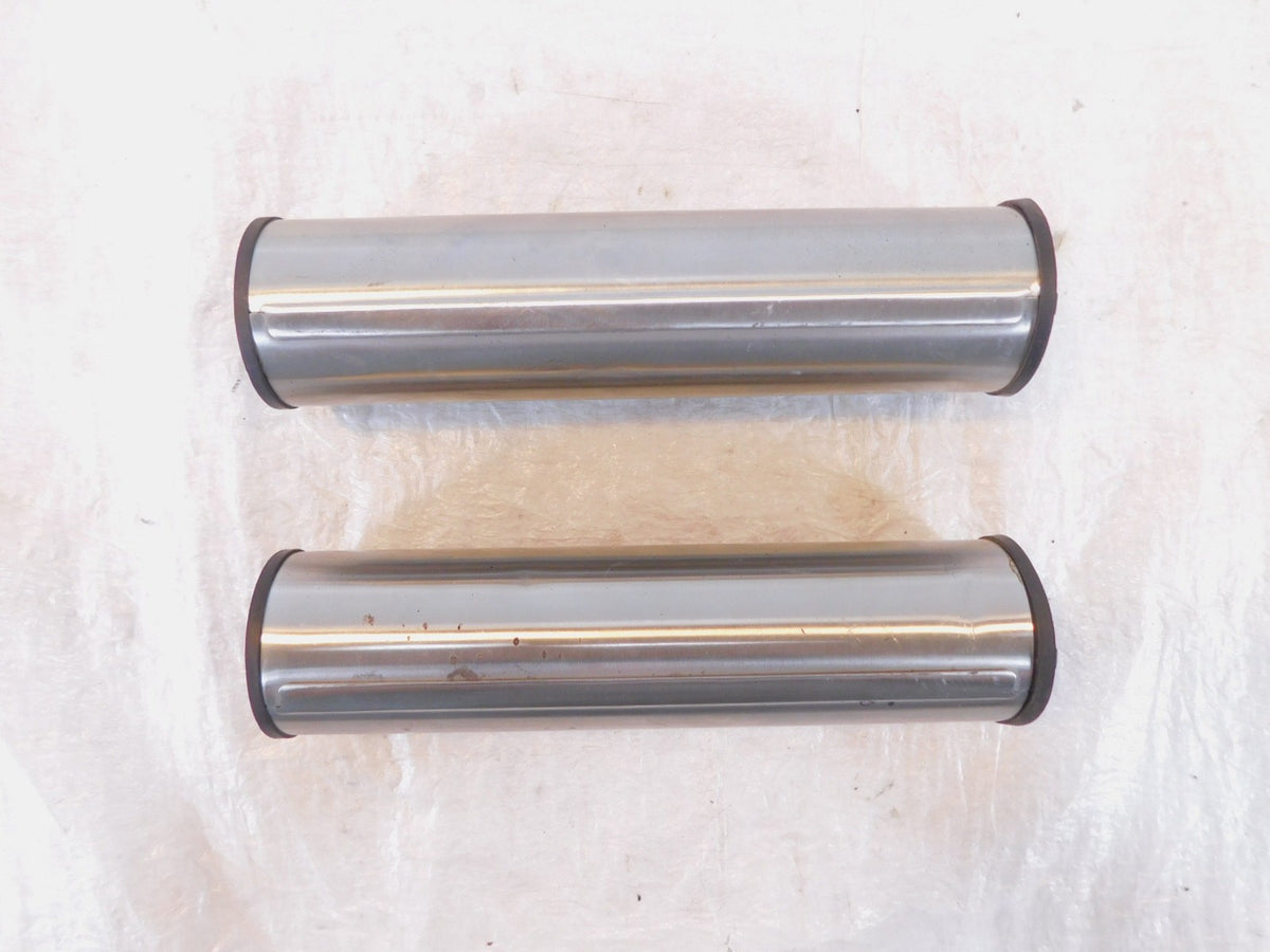 2002-2008 Triumph America Silver Front Left/Right Suspension Fork Guard Covers - C3 Cycle