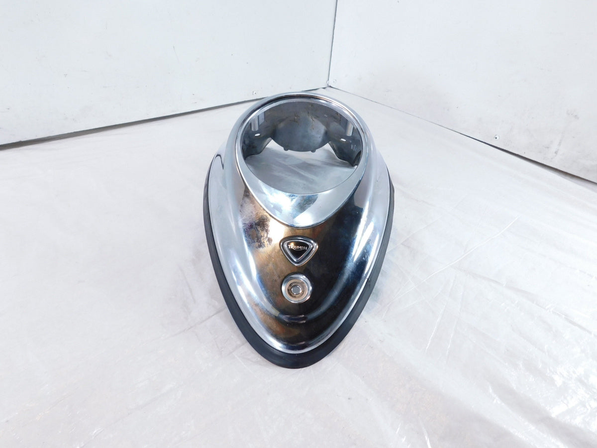 Triumph Rocket III Touring Chrome Instrument Gauge Speedometer Fuel Tank Cover - C3 Cycle