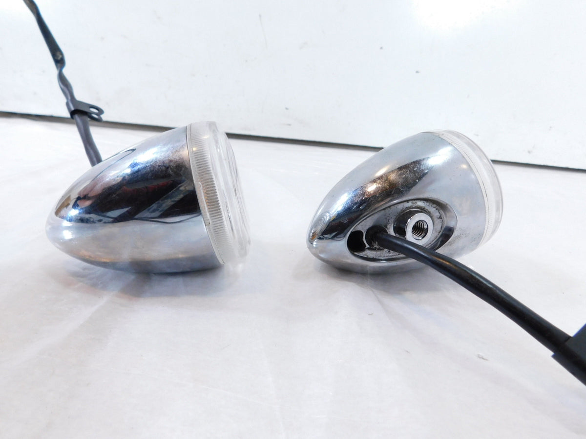 Pair Triumph Rocket III 3 Touring Rear Flasher Turn Signal Indicator Lights - C3 Cycle